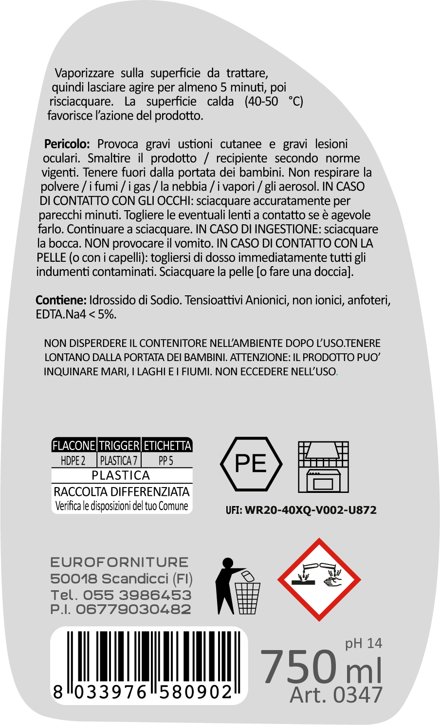 Detergente Forno 750 ml RETRO I