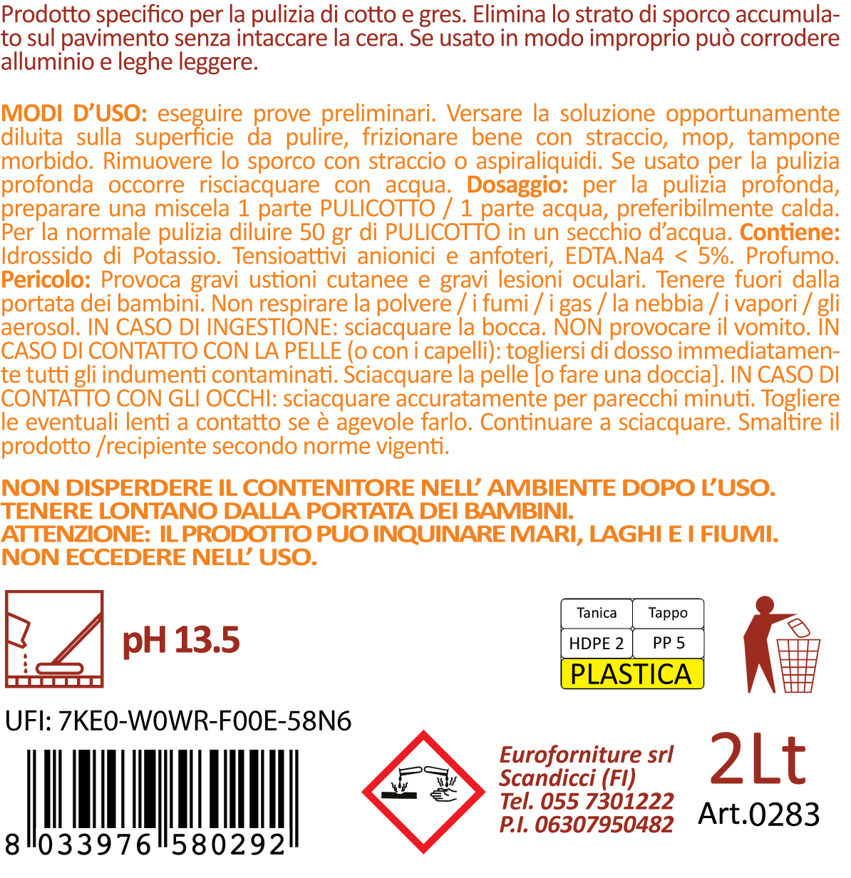 Pulicotto 2 Lt R