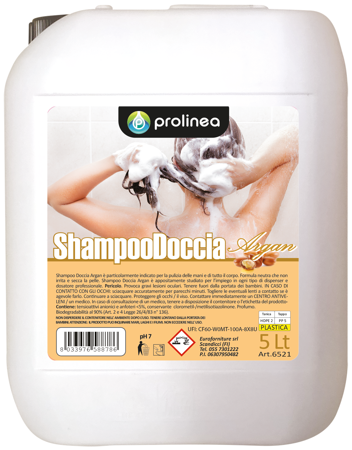 Shampoo Doccia Argan 5lt Logo