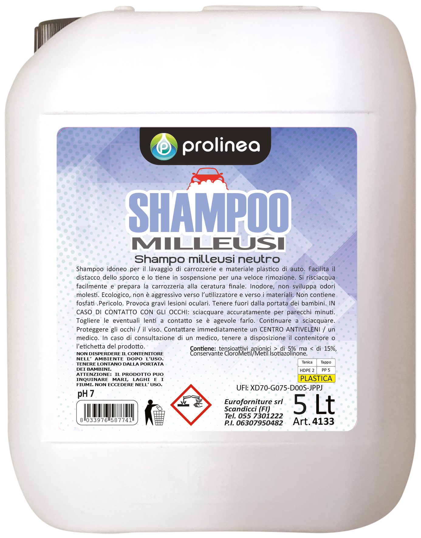 Shampoo Milleusi 5 lt Logo